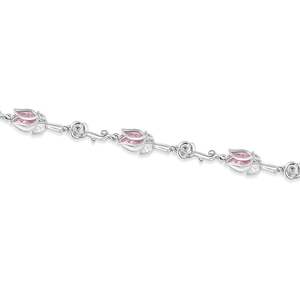 สร้อยข้อมือแฟชั่นทรงลูกแพร์ประดับดอกทิวลิป Jeulia Blossom - Product Image 3