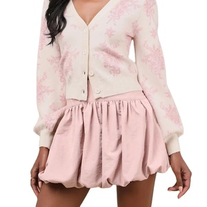 Personalizado 2025 Logo Impreso Colores sólidos Cintura alta Falda informal de las mujeres Sun Style Print Asequible - Product Image 1