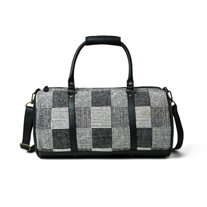 กระเป๋าทรงดัฟเฟิลกีฬาสำหรับผู้ชายกระเป๋าถือแบบมีซิปสะพายไหล่แฟชั่นออกแบบโลโก้ได้ตามต้องการแบบแฮนด์เมด - Product Image 5