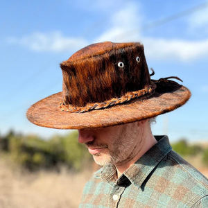 Sombreros de piel de vaca genuina para hombres ajustables de alta calidad a la venta precio asequible tendencia último estilo sombreros de piel de vaca - Product Image 1