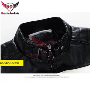 Veste Moto en Cuir pour Homme, Automne, Décontractée, Vintage, Polaire, Coupe-Vent, Mode Printemps - Product Image 3