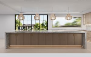 <span class=keywords><strong>Meuble</strong></span> de <span class=keywords><strong>cuisine</strong></span> shaker en bois massif à cadre étroit de conception personnalisée 3D haut de gamme - Product Image 5