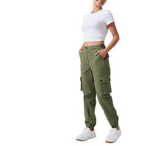 Pantalones de senderismo de algodón y poliéster para mujer, pantalones de senderismo elásticos ligeros de alta calidad de secado rápido para viajes al aire libre - Product Image 3