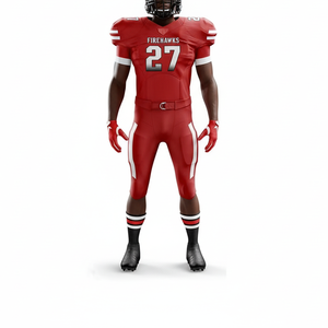 Maillots de football de haute qualité, ensembles personnalisés, sublimation complète, uniformes de football américain, nom et numéro d'équipe personnalisés, short 100% - Product Image 5