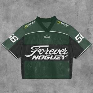 Camiseta retro de fútbol con estampado de cuello en V de secado rápido personalizada, camiseta cuadrada de gran tamaño para hombre, camiseta de fútbol de malla corta de baloncesto - Product Image 4