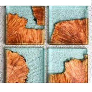 Drink Coaster Wooden Absorbent Coasters Epoxy Resin Coaster for Coffee <b>Table</b> Tabletop <b>Protection</b> Decor Set of 6 Holder - Product Image 1
