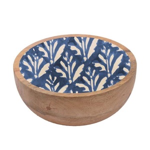 Ensemble bol et cuillère en bois de mangue en vrac articles en bois faits à la main ustensiles de cuisine vaisselle de Table bol de service de nourriture de fête - Product Image 6