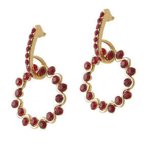 The99Jewel Gold Plated Dangler <b>Earring</b> Austrian Stone Accentuated Fine <b>Cuff</b> 1306728 - Product Image 1
