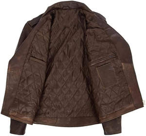 Veste en cuir véritable classique personnalisée en gros 2025, tendance, originale, pour hommes, vestes pour hommes, prix raisonnable - Product Image 3