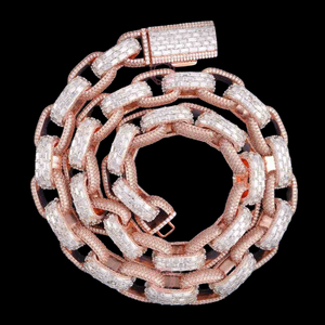 925 argent Sterling plaqué or fin D VVS naturel Moissanite laboratoire cultivé diamant Hip-Hop cubain collier lien chaîne pour hommes/femmes - Product Image 1