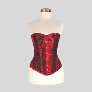 OEM ODM Gothic Lace <b>Wedding</b> Waist Trainer Front Busk Over Bust Bustier Steel Boned Shapers in All Colors Velvet Green <b>Corset</b> - Product Image 3