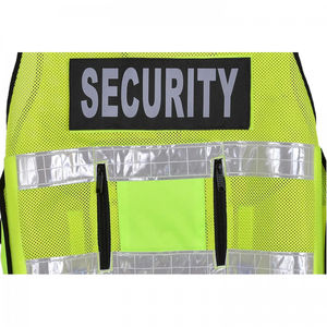Workwear Reflective Safety <b>Vest</b> With Pockets Safety High Visibility Workwear Construction - Product Image 3