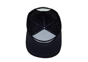 Gorra Snapback de ala plana con logotipo de parche tejido minimalista personalizado con corte láser al aire libre 5 paneles poliéster sombrero liso OEM Vietnam - Product Image 6
