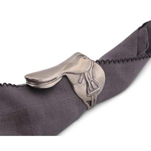 Élégant chapeau de Cowboy Serviette porte-mouchoirs à collectionner Super vente équestre ronds de serviette aluminium enduit d'argent - Product Image 5