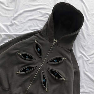 <b>Soft</b> Cotton Blend Cropped <b>Hoodie</b> for Men Trendy Autumn Fashion Set Comfortable for Daily Outfits - Product Image 3