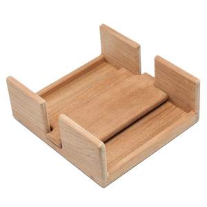Meilleur porte-serviettes en bois d'acacia de haute qualité Vente régulière Rond de serviette en tissu de table carré pour la maison et la cuisine - Product Image 1