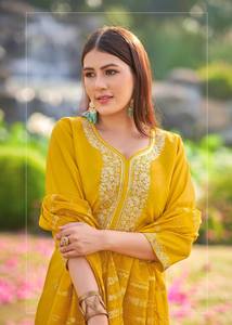 Telas Kurti Heavy Simmer Roman con Heavy Jari Dori Codding Bordado Stitch Work Bottom Heavy Simmer Roman - Product Image 2