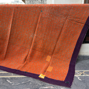 Colcha Reversible para decoración del hogar, bordado a mano, diseño de color naranja, estilo indio, tribal, vintage - Product Image 2