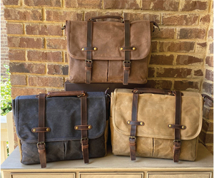 Sacoche pour ordinateur portable en toile personnalisée en cuir pour hommes sacoche unisexe pour le travail CLB-0009C - Product Image 6