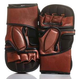 Guantes de Entrenamiento de Boxeo MMA de PU de Alta Calidad en Oferta, Absorbentes de Humedad, Medios Dedos, Logotipo Personalizable, Cierre de Gancho y Bucle, Equipo de MMA - Product Image 2