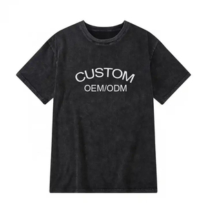 เสื้อยืดสำหรับผู้ชายเสื้อเชิ๊ตผู้ชายฟอกสีลายกราฟิกเสื้อยืดผู้ชายสไตล์วินเทจโชว์ไหล่ - Product Image 1