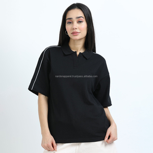 Camiseta Polo Premium para Mujer Nardon Apparel, Tejido de Punto, Cuello Camisero, Estampado Teñido con Hilo para Verano - Product Image 4