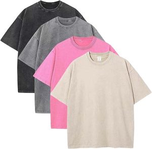 Camiseta de algodón de gran tamaño para hombre, ropa de calle holgada de calidad superior, estilo cómodo, suave, básico, esencial - Product Image 3