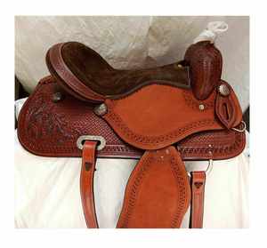 Vente en gros de selles de course de baril directement de l'usine selles de cheval Western en cuir véritable fait à la main selles de cowboy et de rodéo - Product Image 4