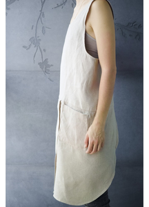 Tablier de cuisine en lin unisexe avec poches, personnalisable avec logo imprimé, couleur unie, pour chef cuisinier, jardinage - Product Image 5