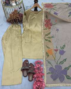 ชุดสูทพลัสโซสำหรับงานปาร์ตี้ของผู้หญิงชุดงานแต่งปักลายสไตล์อินเดียและปากีสถานล่าสุด - Product Image 5