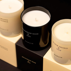 AIKUN Long Burning Natural Long Lasting Aromatherapy <b>Glass</b> Jar Fragrance Label Scented Candle for Bedroom Decor - Product Image 2