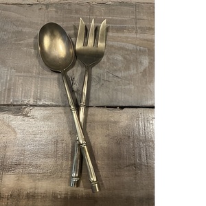 Serveur à salade élégant en acier inoxydable poli miroir lavable au lave-vaisselle Fourchette à salade Ensembles de serveurs à salade Accessoires pour la maison et la cuisine - Product Image 6