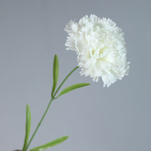 زهور قرنفل اصطناعية بساق واحدة بالجملة، تبدو حقيقية الملمس، لباقات الزفاف وديكور الحدائق الخارجية - Product Image 6