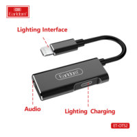 Earldom 2-en-1 double convertisseur audio Plus adaptateur OTG câble d'écouteur auxiliaire charge pour iPhone X 7 8 Plus sortie de téléphone portable AC