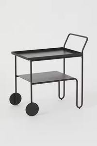 Chariot de service en bois et en verre dernier modèle chariot de service de nourriture potable cadeaux de pendaison de crémaillère - Product Image 3