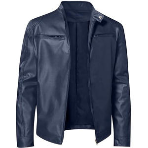 Vente en gros veste pull en cuir décontractée automne hiver mini jupes ensemble pull-over deux pièces pour hommes veste en cuir pour hommes - Product Image 1