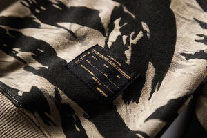 Sudadera de camuflaje de invierno para hombre 2025 Sudadera con capucha de patrón sólido forrado de algodón 100% con diseño de impresión digital - Product Image 6