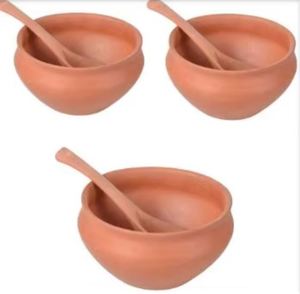 Cuenco redondo de terracota de arcilla roja Natural respetuoso con el medio ambiente hecho a mano, cerámica India desechable personalizada para servir y cocinar - Product Image 5