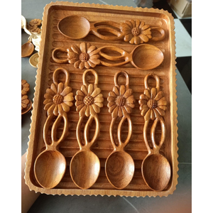 Longue cuillère en bois de qualité en gros Cuillère naturelle Cuillère en bois unique faite à la main personnalisée pour le miel et l'huile d'olive de 99GD - Product Image 4