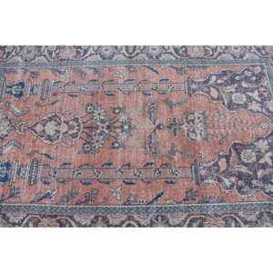 พรมวินเทจสไตล์ตุรกี ขนาด 4.1x6 ฟุต (124x183 ซม.) พรมลายปะติดสีแดง - Product Image 4