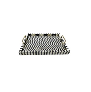 ถาดเสิร์ฟชาและอาหารเช้าในโรงแรมหรูหราทันสมัยทนทานเป็นมิตรกับสิ่งแวดล้อมไข่มุกแม่ - Product Image 5