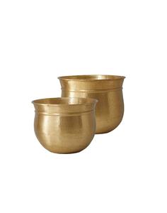 Maceta de metal cuadrada pulida dorada, centro de mesa de diseño moderno adecuado para restaurantes, oficinas y casas elegantes - Product Image 3