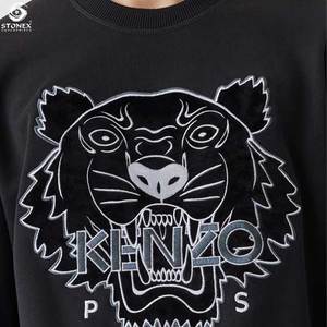 Sweat-shirt pour femmes de haute qualité, 100% coton, manches longues, coupe ample, col rond, décontracté, imprimé et brodé, luxe, hiver - Product Image 6