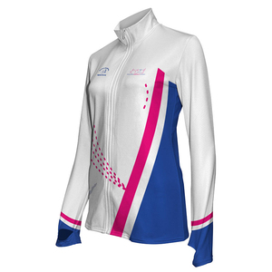 Uniformes de Animadoras Personalizados para Mujer, Chaquetas de Calentamiento de Manga Larga, Transpirables, con Logotipo Reflectante, Sublimación Profesional - Product Image 5