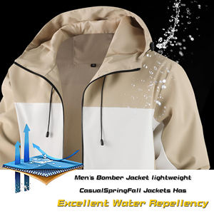 Veste à capuche imprimée vintage sportive pour hommes Vêtements d'extérieur à la mode Fermeture à glissière Waterproof Casual Loose Spring Custom - Product Image 2