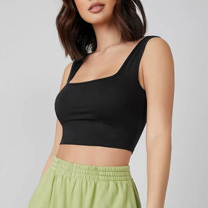 Las mejores camisetas sin mangas cortas para mujer Color sólido con bordado impreso en 3D para verano para clima cálido - Product Image 2