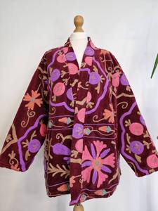 Crewel Festival Chaqueta de regalo especial Hecho a mano Suzani Chaqueta corta bordada a mano para mujer - Product Image 4