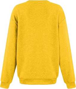 Robes pull-over amples à manches longues pour femmes, collection automne 2026, col rond, couleurs unies hiver, imprimé devant, style doudoune hiver - Product Image 3