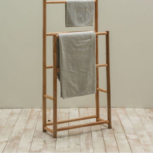 Organisateur de vêtements double couche porte-vêtements rails en tissu naturel porte-vêtements décoratifs en bambou - Product Image 5