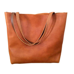 Sac à main fourre-tout en cuir italien véritable de grande capacité personnalisé pour les femmes avec fermeture à glissière et deux poignées style Shopper - Product Image 3